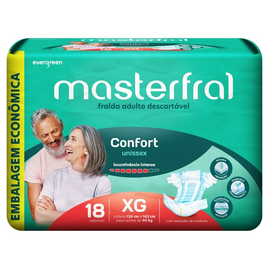 Fralda Masterfral Confort Xg - 18 Unidades