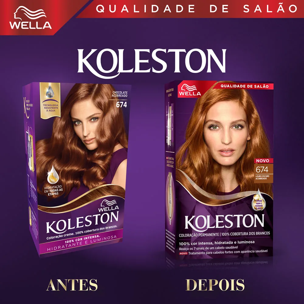 Tintura Koleston Chocolate Acobreado Kit 674