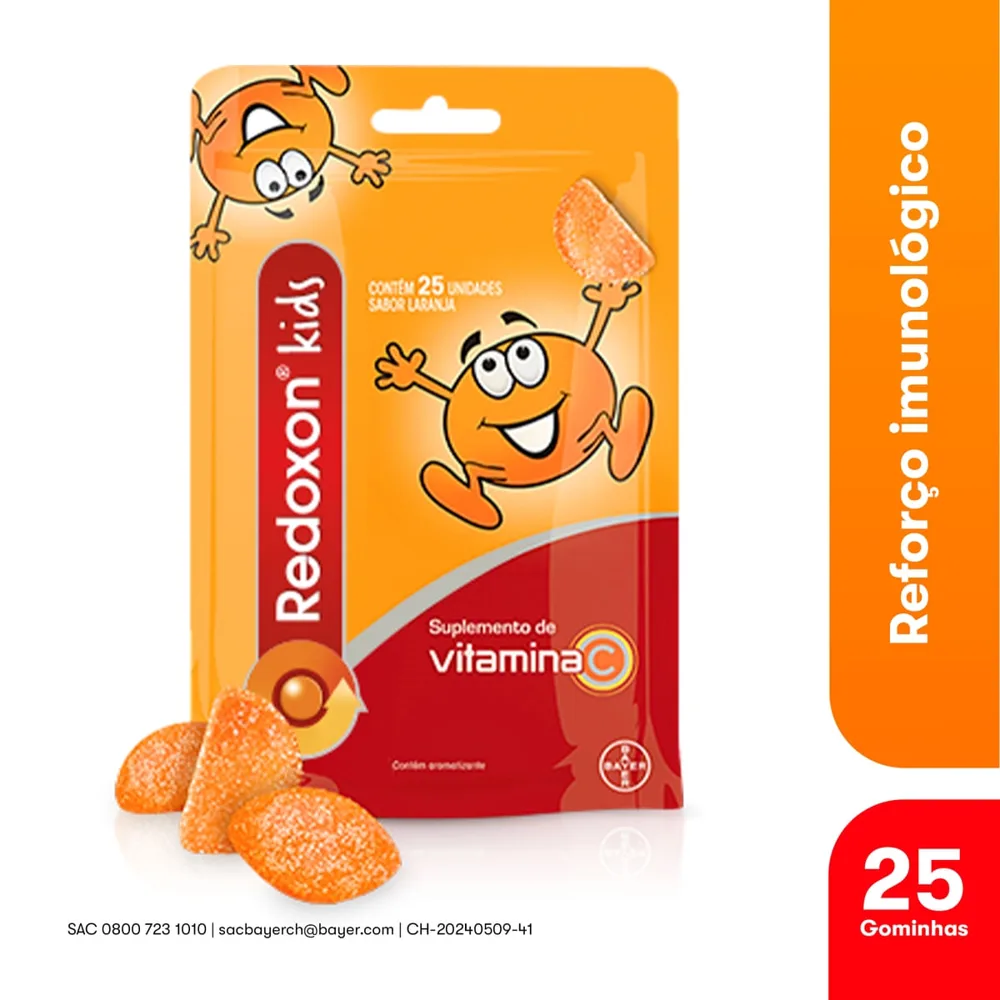 Redoxon Kids Vitamina Infantil Sabor Laranja 25 Gomas