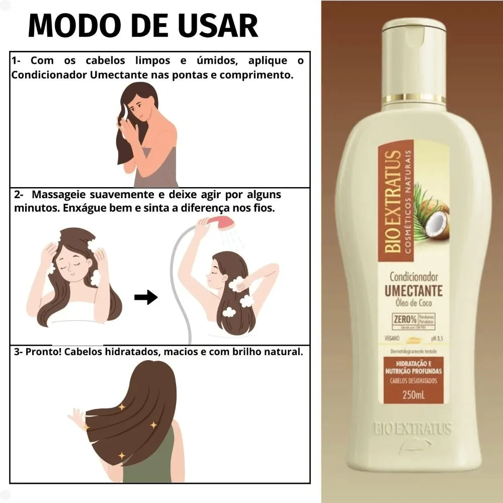 Condicionador Bio Extratus Óleo de Coco Umectante 250ml