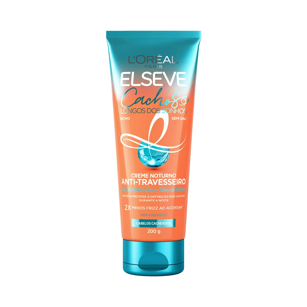 Creme Noturno Elseve Cachos Longos dos Sonhos Anti-Travesseiro 200ml
