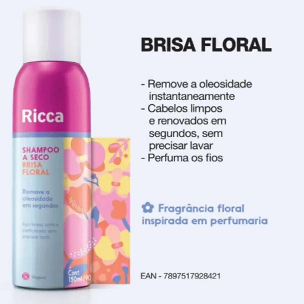 Ricca - Brisa Floral - Shampoo a Seco - 150ml