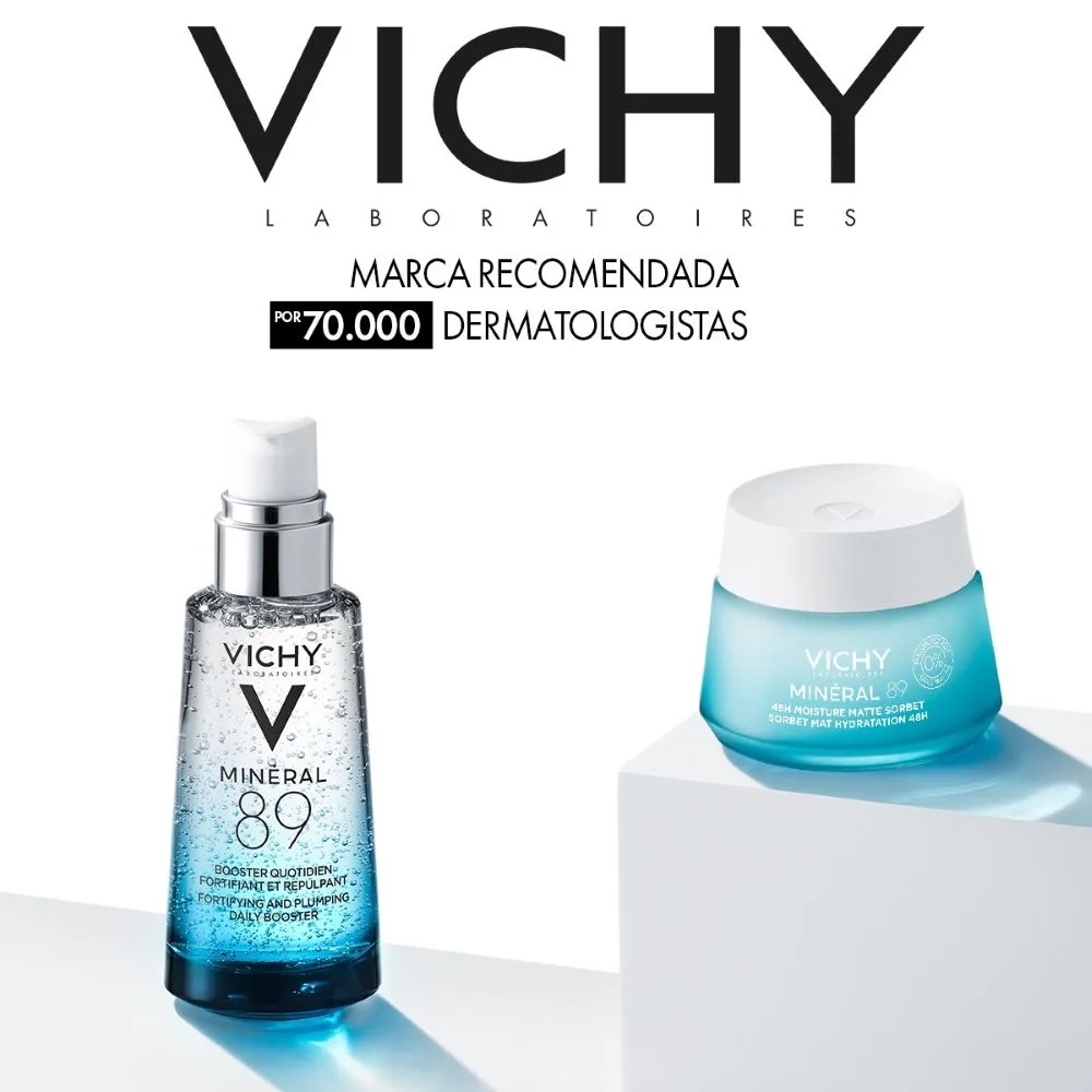 Gel Facial Vichy Minéral 89 Sorbet Matte Hidratação 48h 50ml