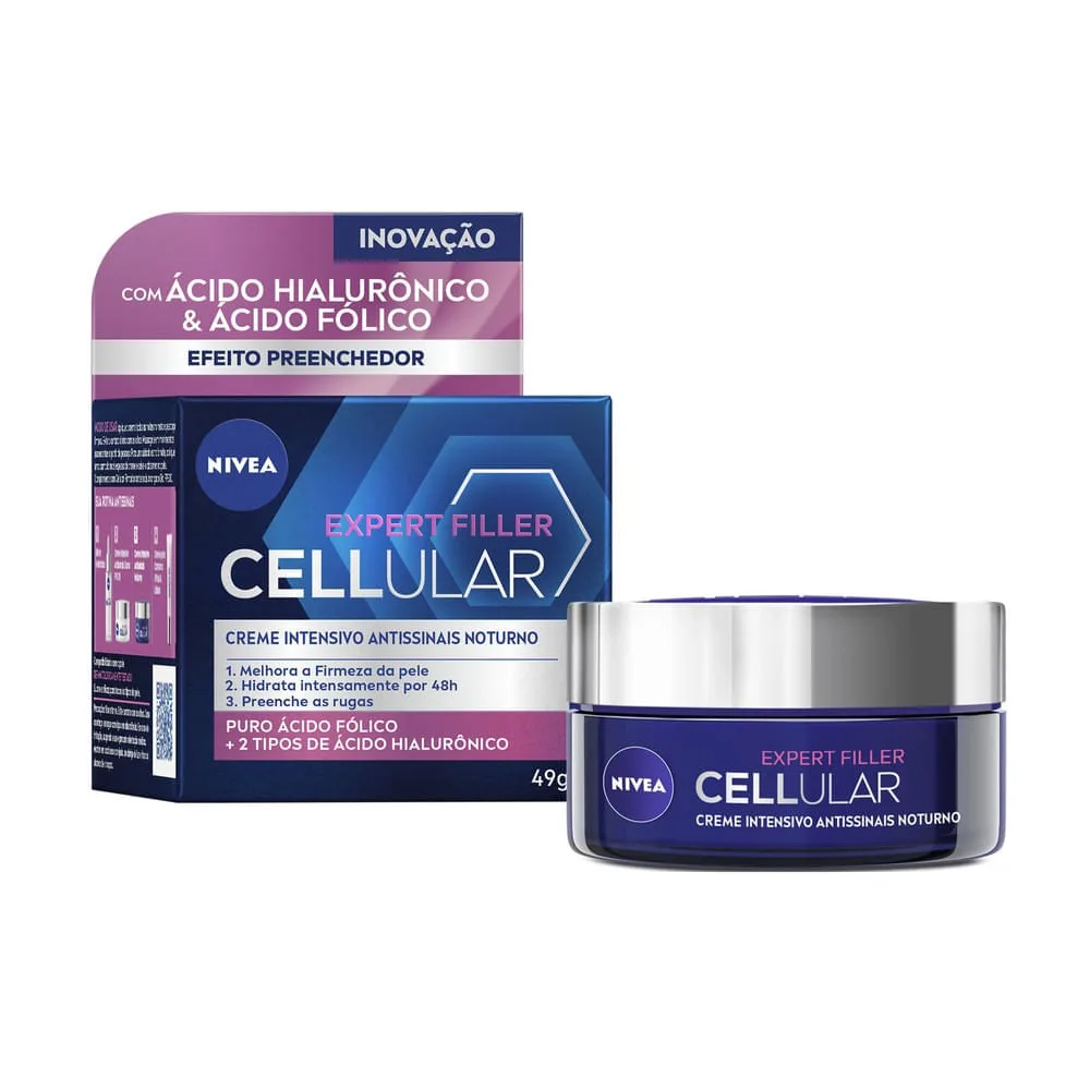 Creme Facial Nivea Cellular Expert Filler Antissinais Noturno 51g