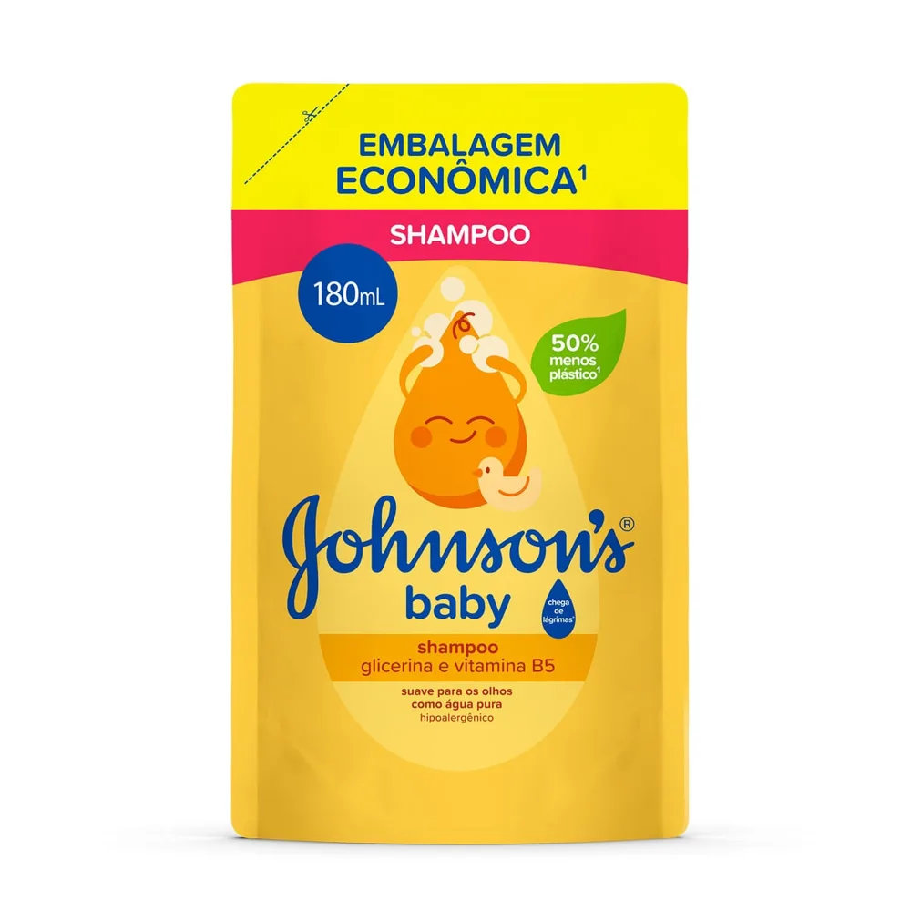 Shampoo Infantil Johnson's Baby Chega de Lágrimas Glicerina 180ml