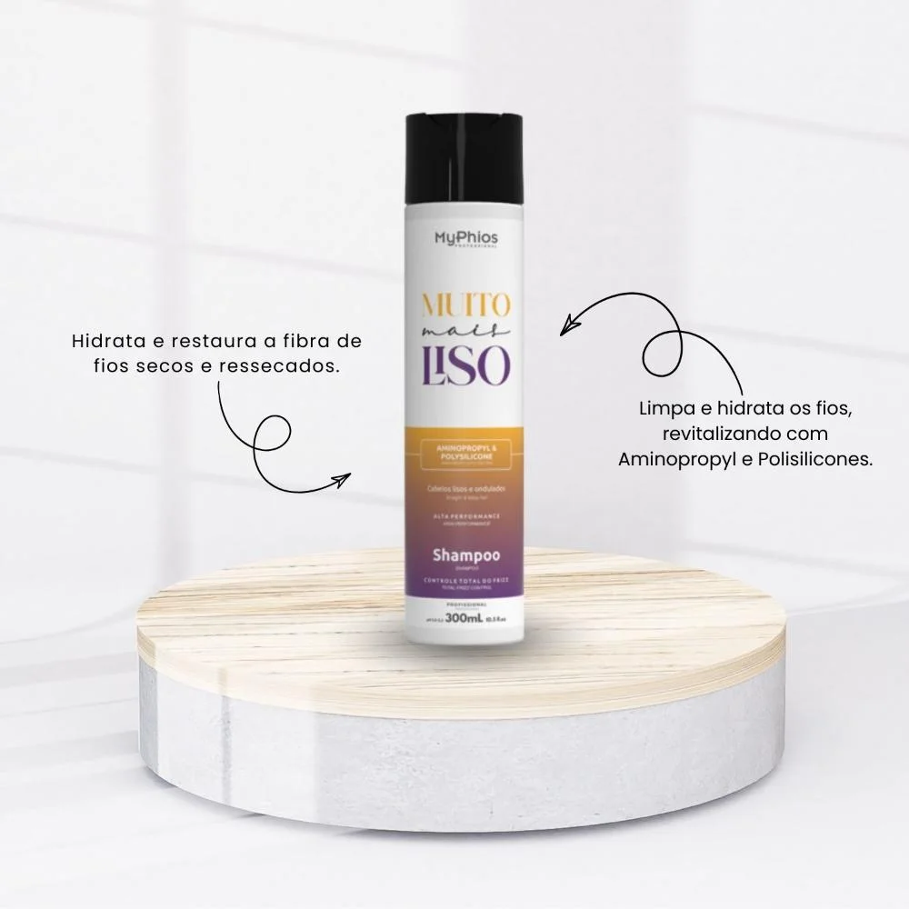 MyPhios - Shampoo Muito Mais Liso Redução de Frizz 300ml