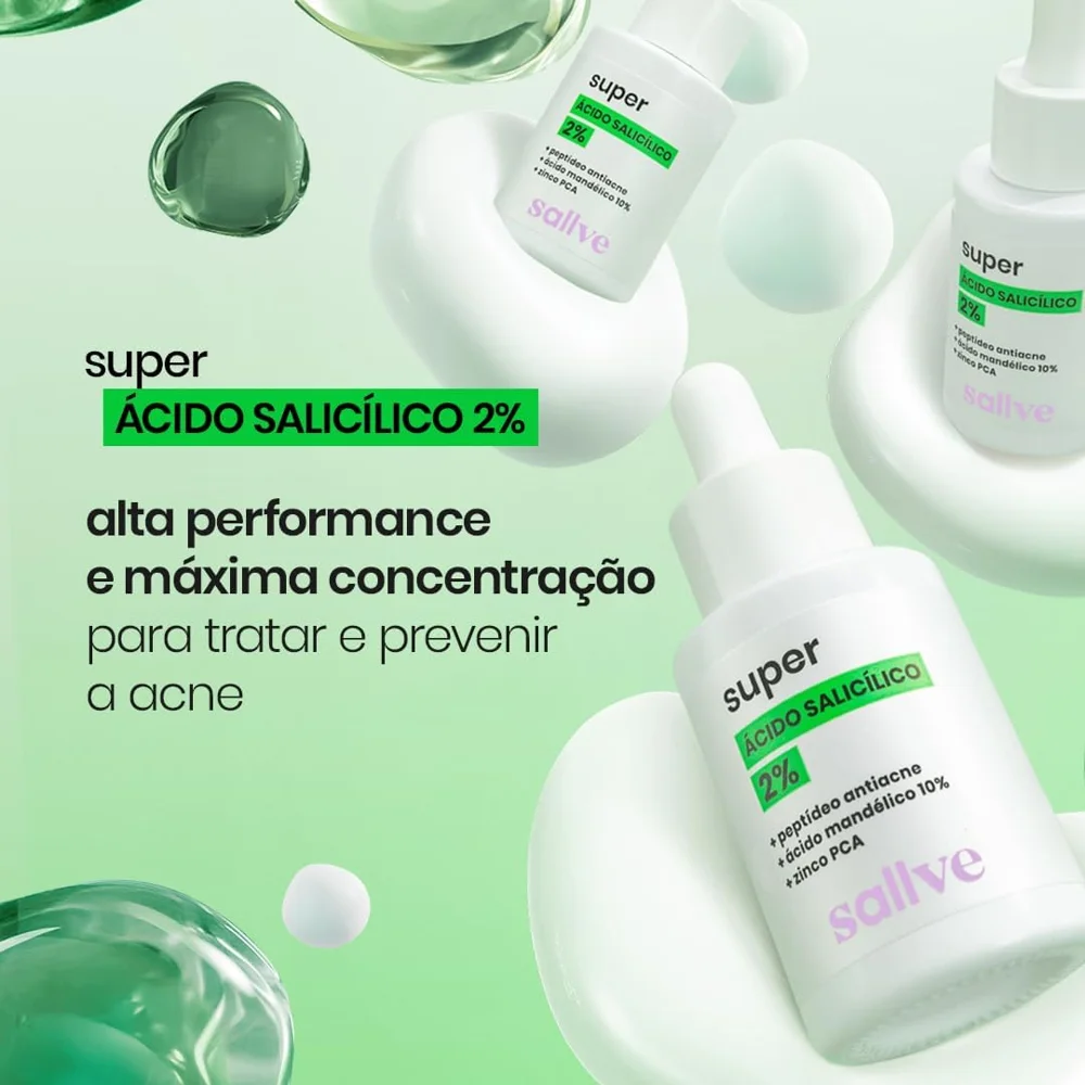 Sérum Facial Sallve Super Antiacne Ácido Salicílico 2% 30ml