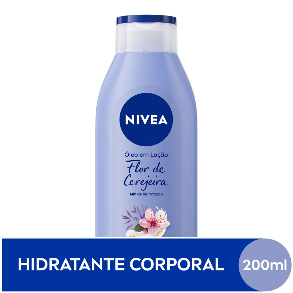 Loção Corporal Nivea Óleos Essenciais Flor de Cerejeira e Óleo de Jojoba 200ml