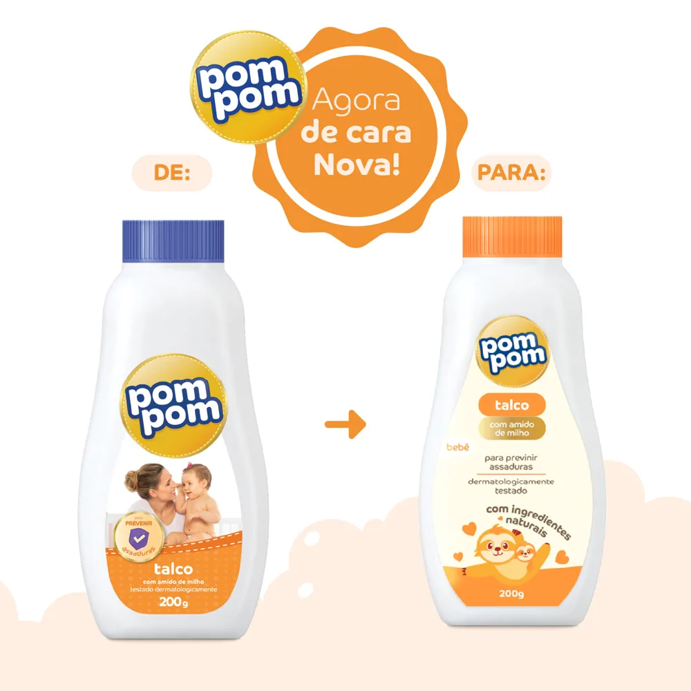 Talco Infantil Pom Pom 200g