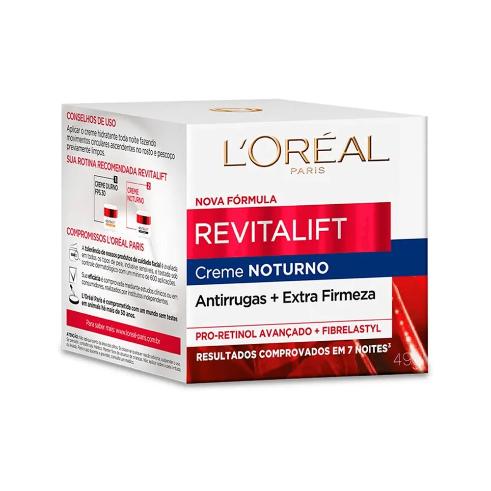 Creme Facial L'Oréal Paris Revitalift Anti Idade Noturno com Pro Retinol 49g