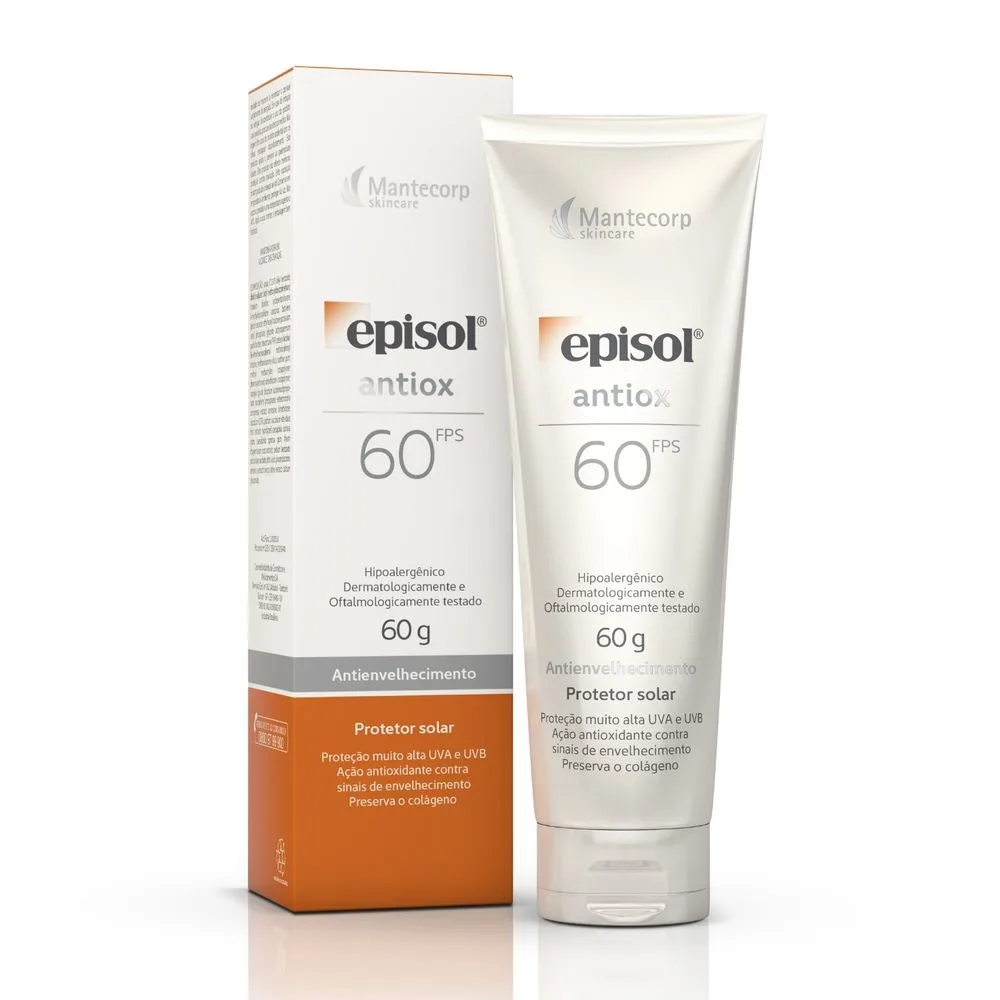 Protetor Solar Facial Episol Antiox FPS60 Antienvelhecimento 60g