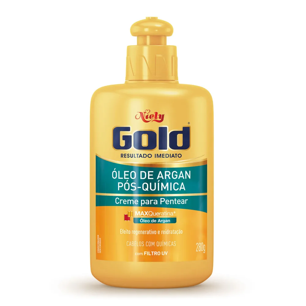 Creme de Pentear Niely Gold Pós-Química Óleo de Argan 250g