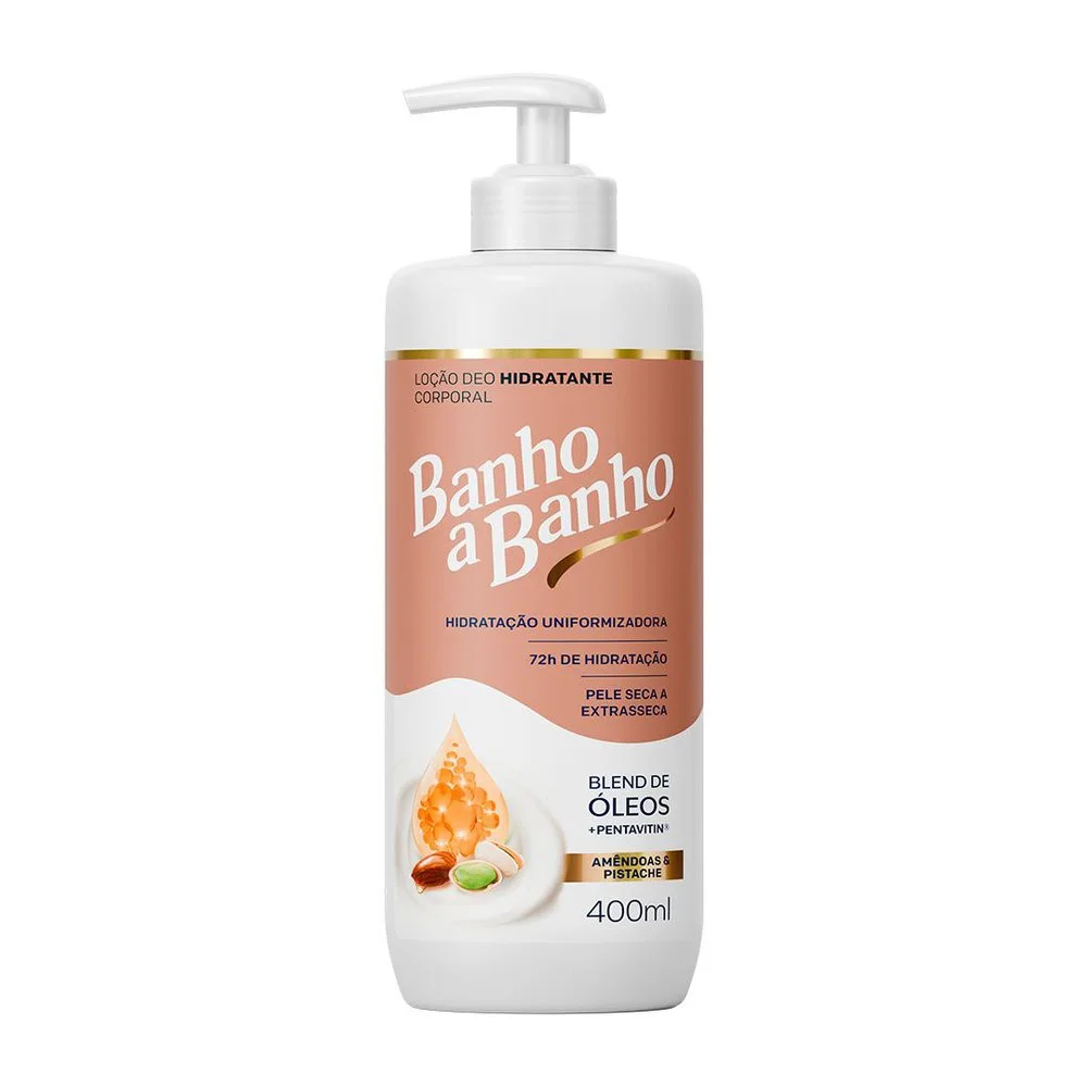 Deo-Hidratante Banho A Banho Loção Amêndoas Pistache Blend De Óleos E Pentavitin 72h 400ml