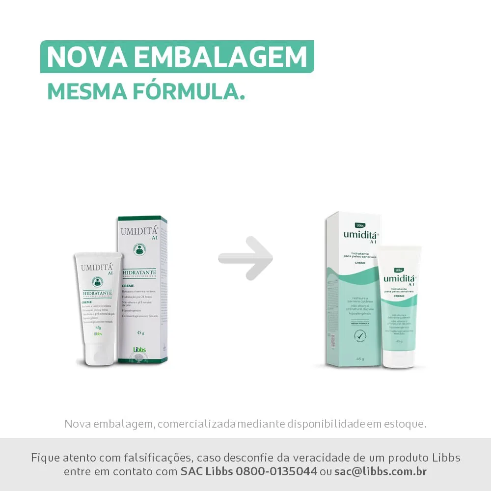 Creme Hidratante Umiditá AI 45g