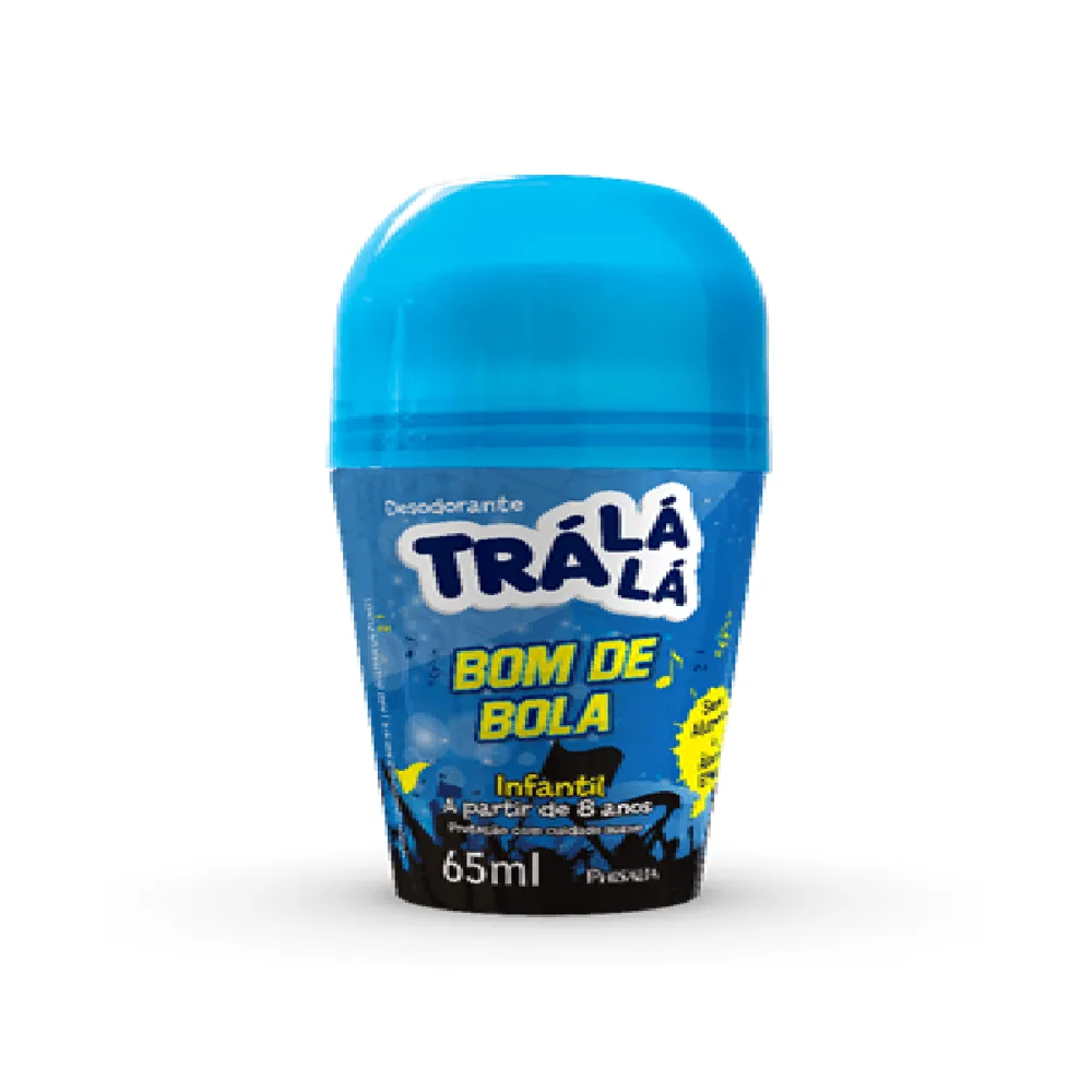 Desodorante Infantil Trá Lá Lá Bom de Bola +8anos Roll-On 65ml