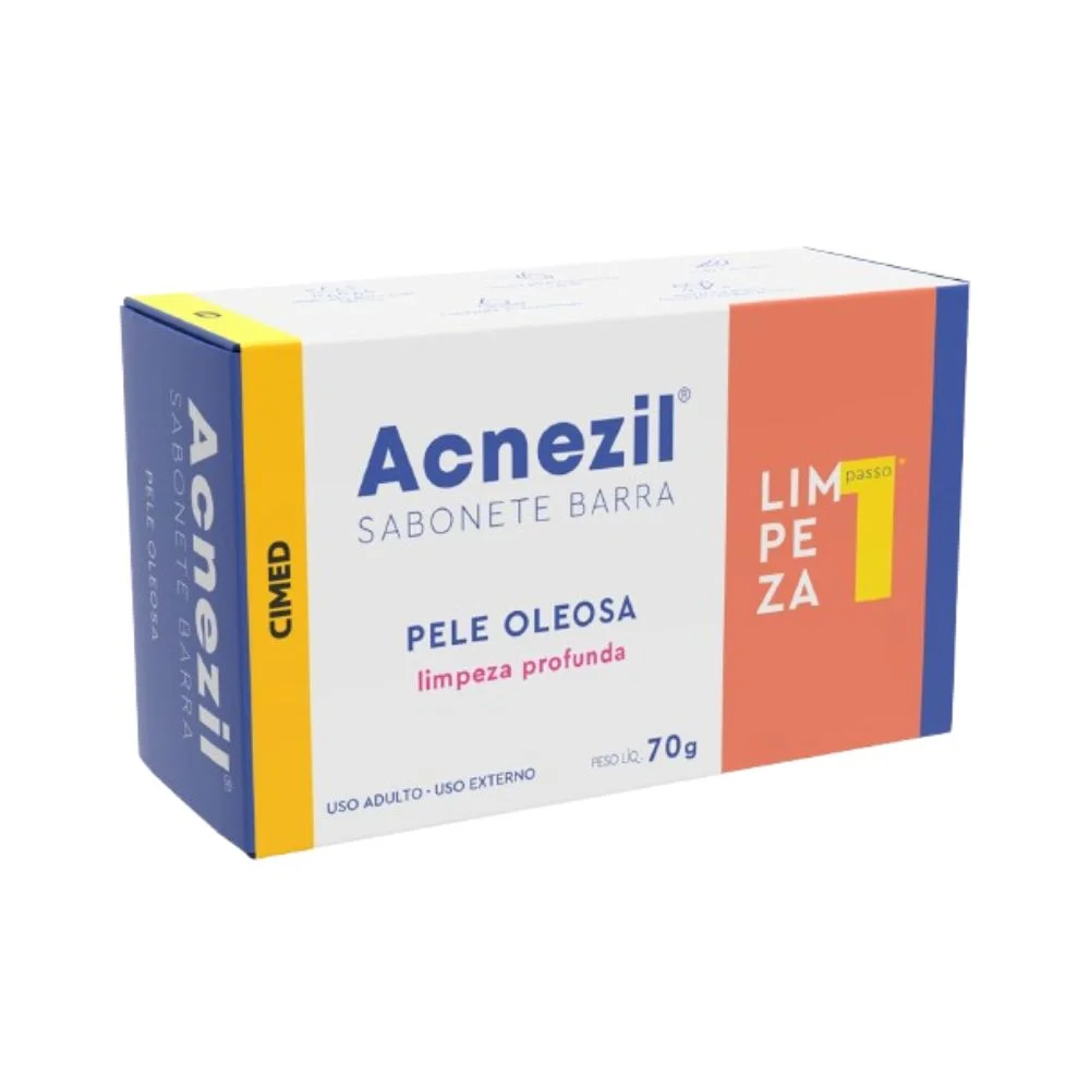 Sabonete em Barra Facial Acnezil Limpeza Profunda Pele Oleosa 70g