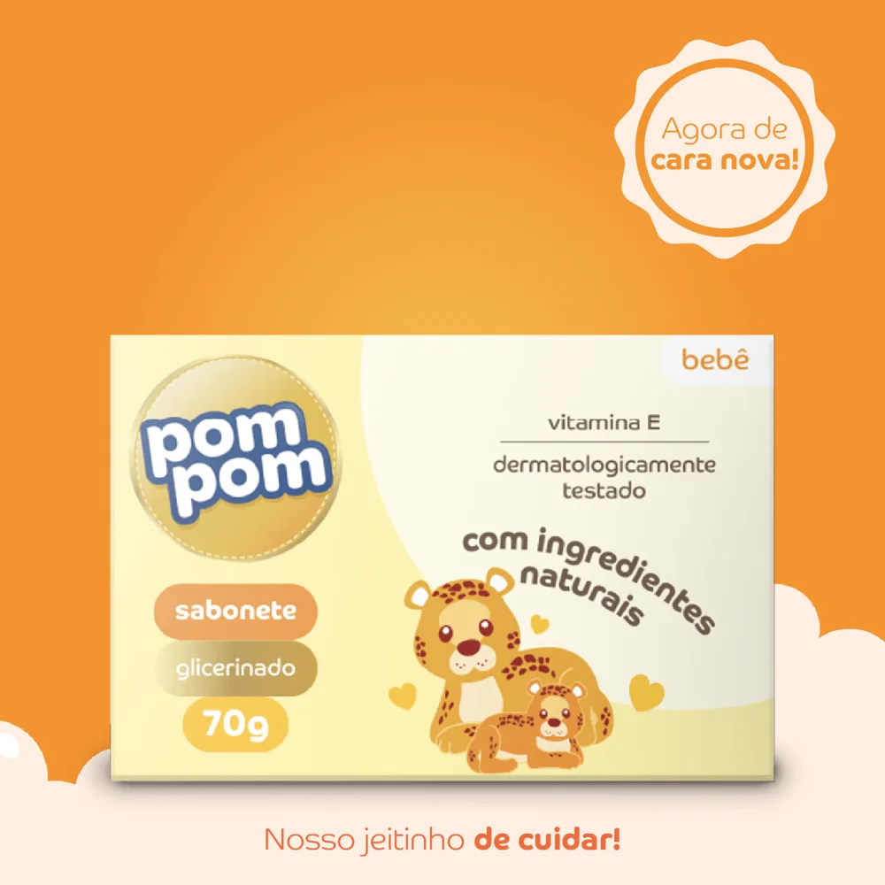 Sabonete de Glicerina Infantil Pom Pom 70g