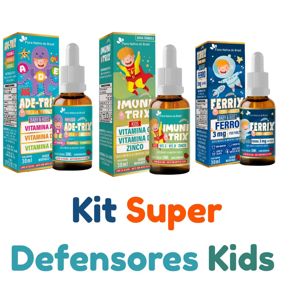 Vitamina para Criança Baixa Imunidade Kit Completo Infantil