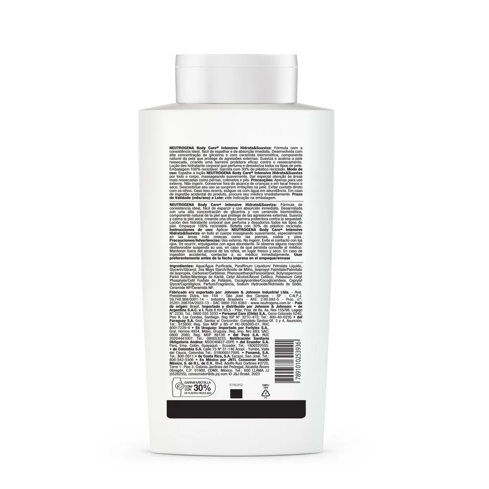 Loção Corporal Neutrogena Body Care Intensive Hidrata e Suaviza com Ceramidas 400ml