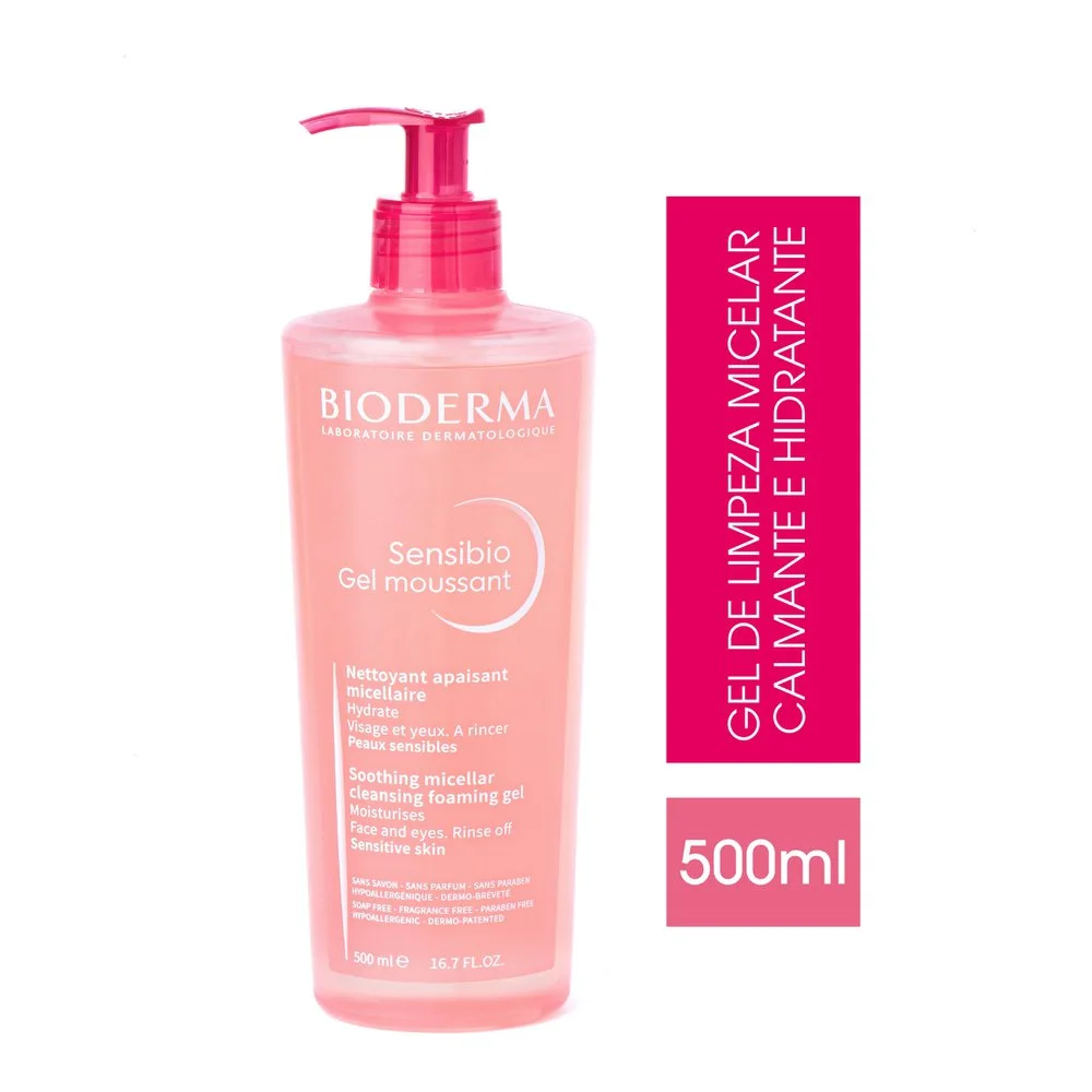 Bioderma Sensibio Gel Moussant Gel de Limpeza Micelar Calmante e Hidratante 500ml