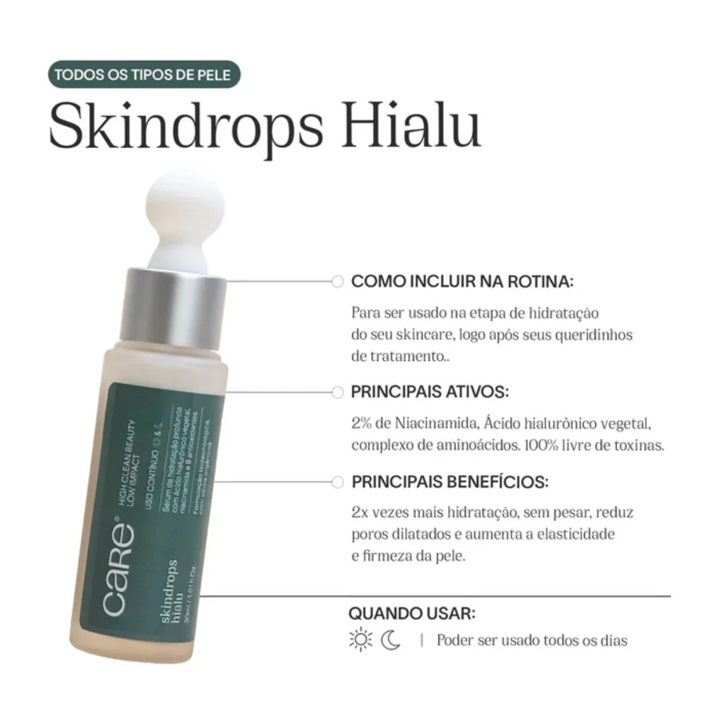 Sérum Ácido Hialurônico Care Skindrops Hialu 30ml