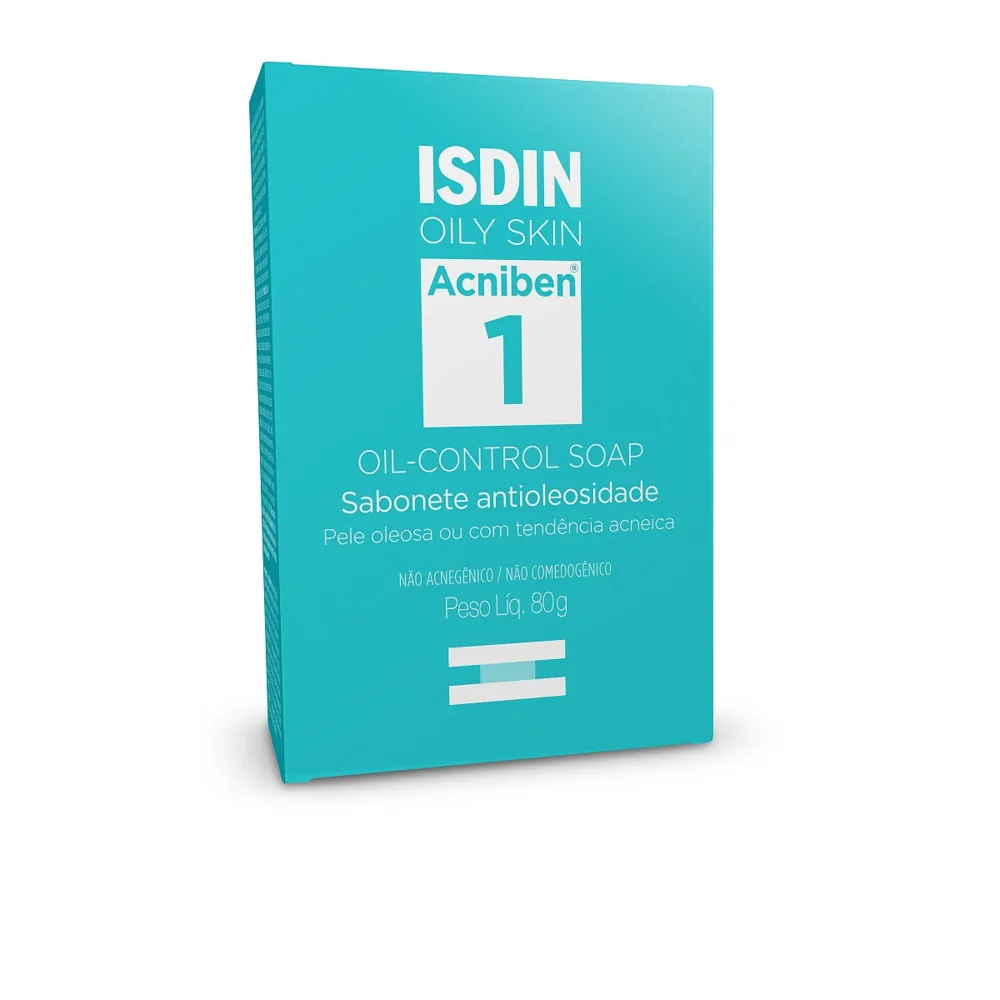 Sabonete em Barra Facial ISDIN Acniben Oil Control Antioleosidade 80g