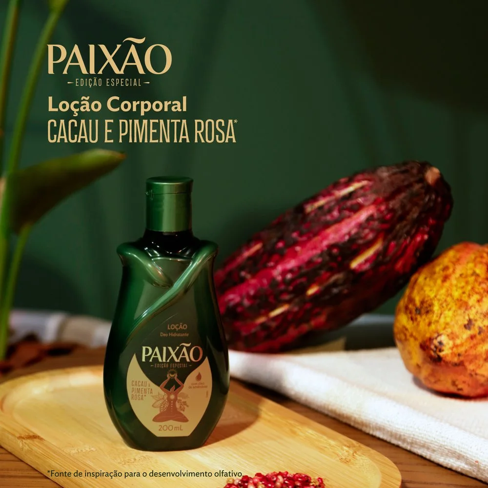 Loção Hidratante Paixão Cacau e Pimenta Rosa 200ml