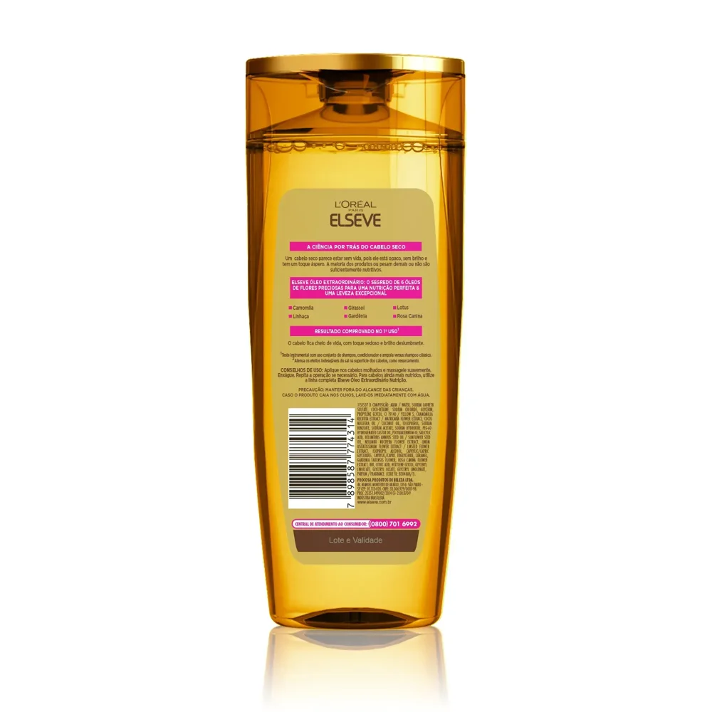 Shampoo Elseve Óleo Extraordinário Nutrição 400ml
