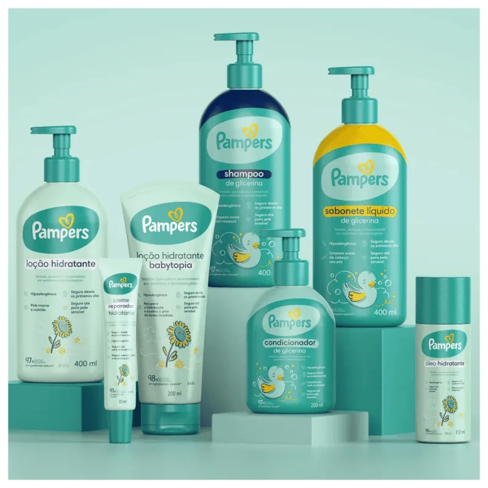 Loção Hidratante Infantil Pampers Bebê Girassol Hipoalergênica 200ml