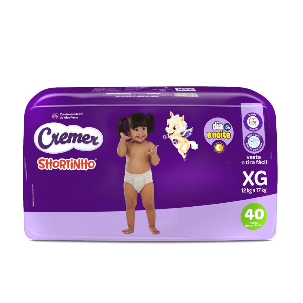 Fralda Cremer Shortinho Xg 40 Unidades