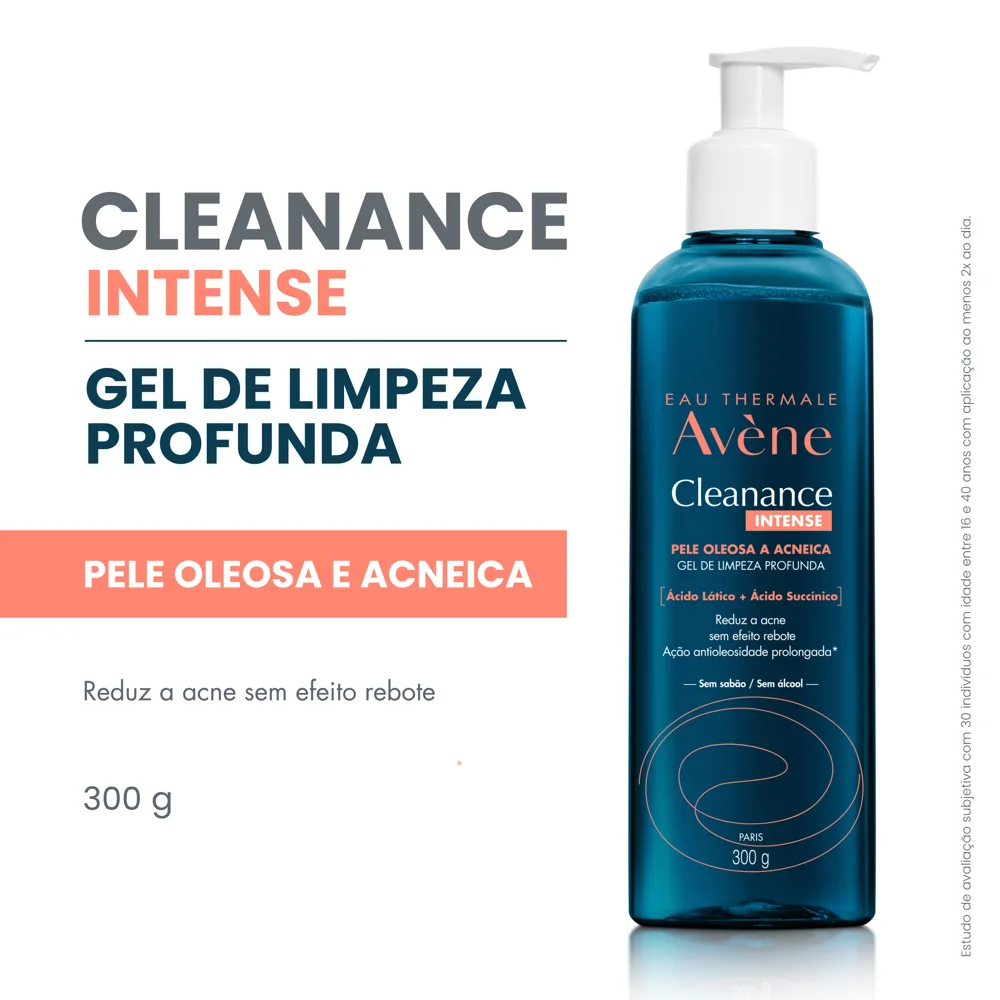 Gel de Limpeza Facial Avène Cleanance Intense Pele Oleosa e Acneica 300g