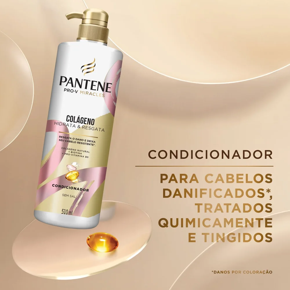 Condicionador Pantene Pro-V Miracles Colágeno Hidrata & Resgata 510ml