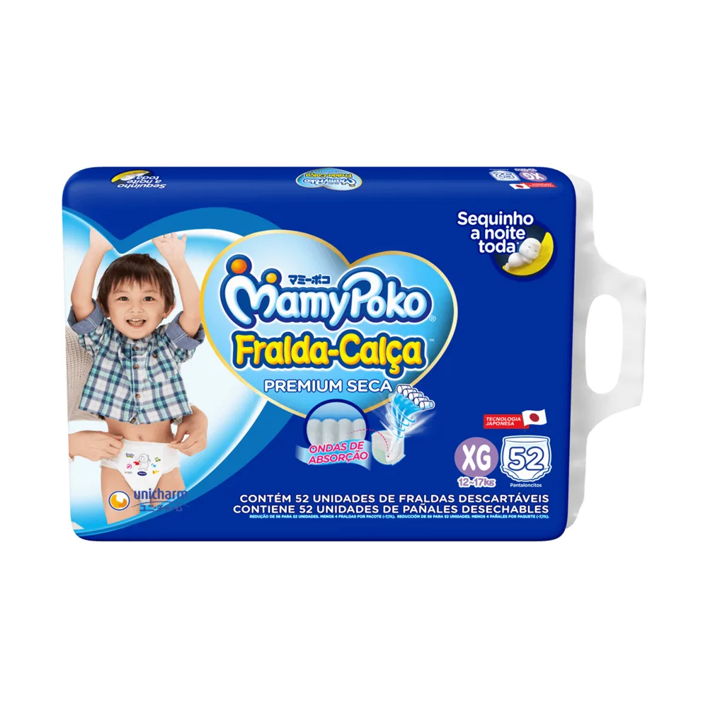 Fralda-Calça MamyPoko Cuidado Real XG 52 Unidades
