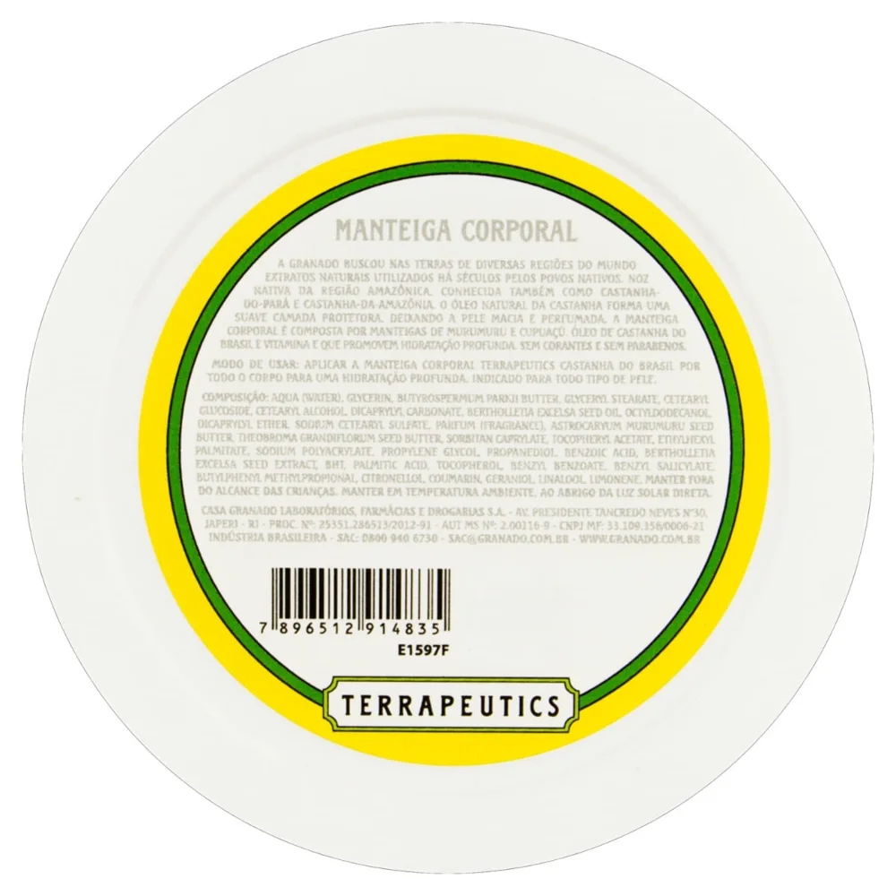 Manteiga Corporal Granado Terrapeutics Castanha 200g