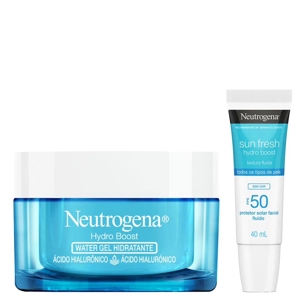 Kit Neutrogena Hydro Boost - Hidratante Facial 50g + Protetor 40ml