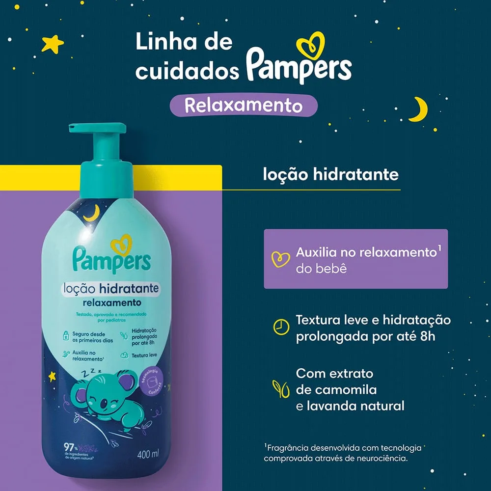 Loção Hidratante Pampers Relaxamento 400ml Pump