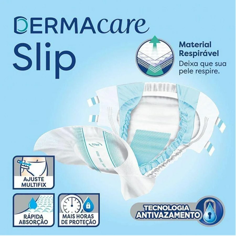 Fralda Geriátrica Tena Dermacare Slip G 32 Unidades
