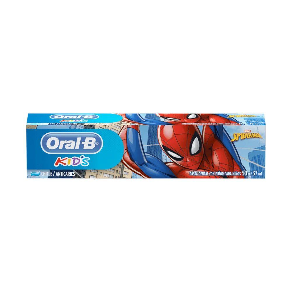 Creme Dental Infantil Oral-B Kids Spiderman Anticáries com Flúor 50g