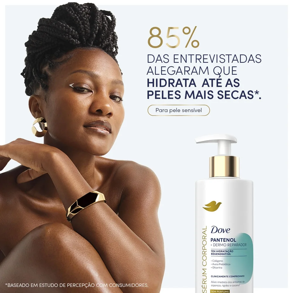 Sérum Corporal Dove Pantenol Dermo Reparador Sem Perfume 380ml