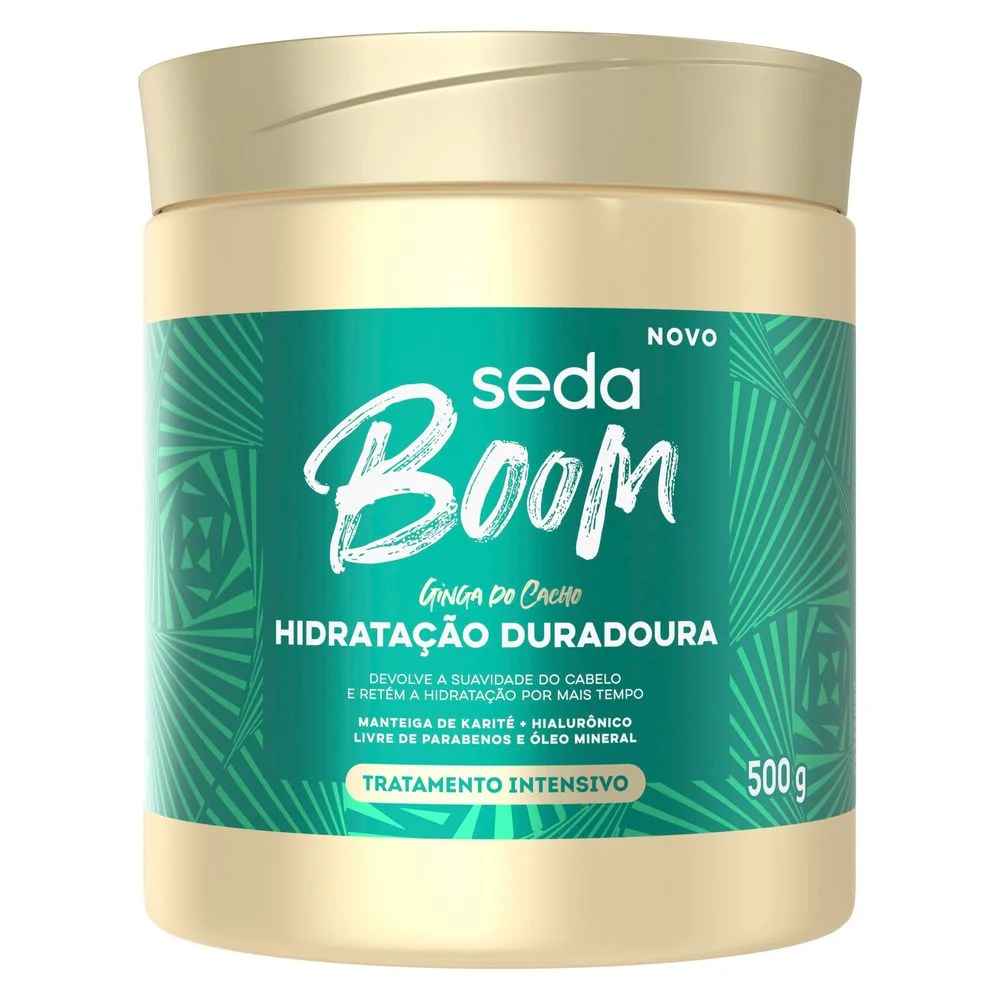 Máscara Capilar Seda Boom Ginga dos Cachos Hidratação Douradora 500g