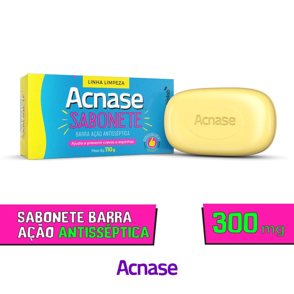 Sabonete em Barra Facial Acnase Antisséptico 110g