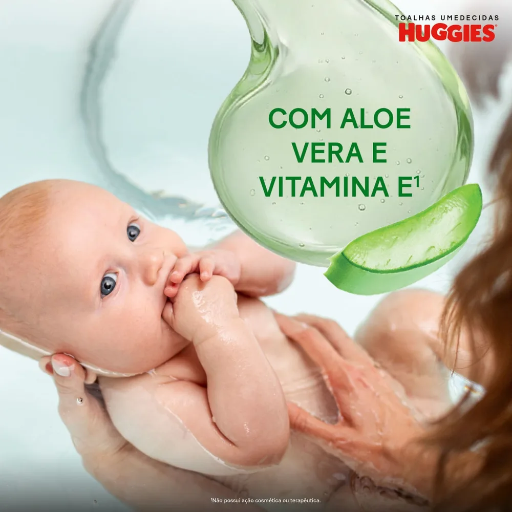 Lenços Umedecidos Huggies Higiene Superior Limpam 2x Mais 192 Unidades