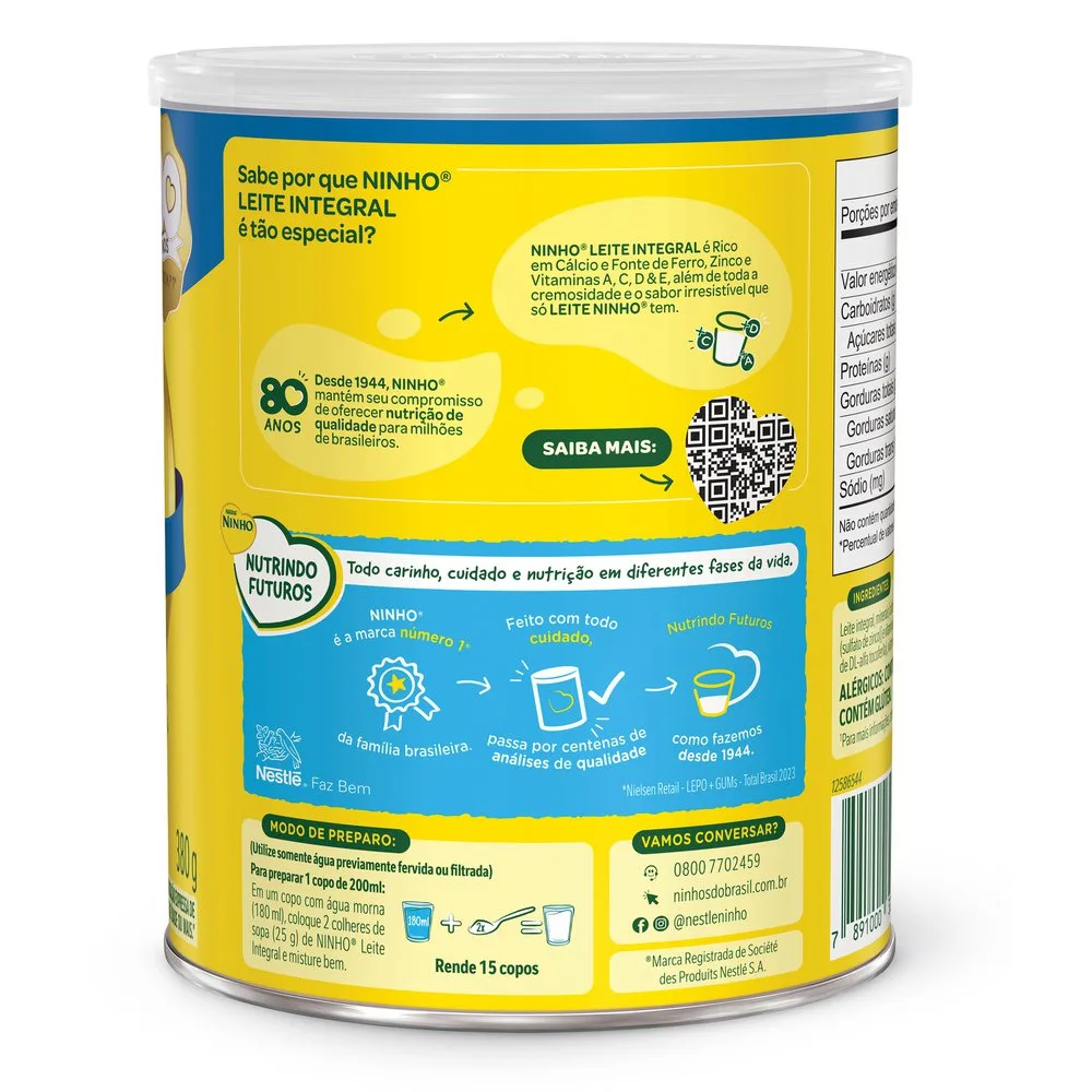 Leite Em Pó Ninho Integral 380g