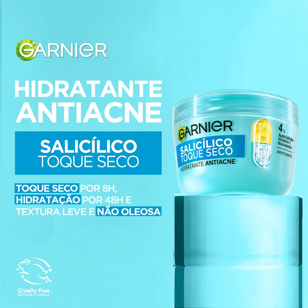 Hidratante Facial Garnier Antiacne Ácido Salicílico Toque Seco 85g