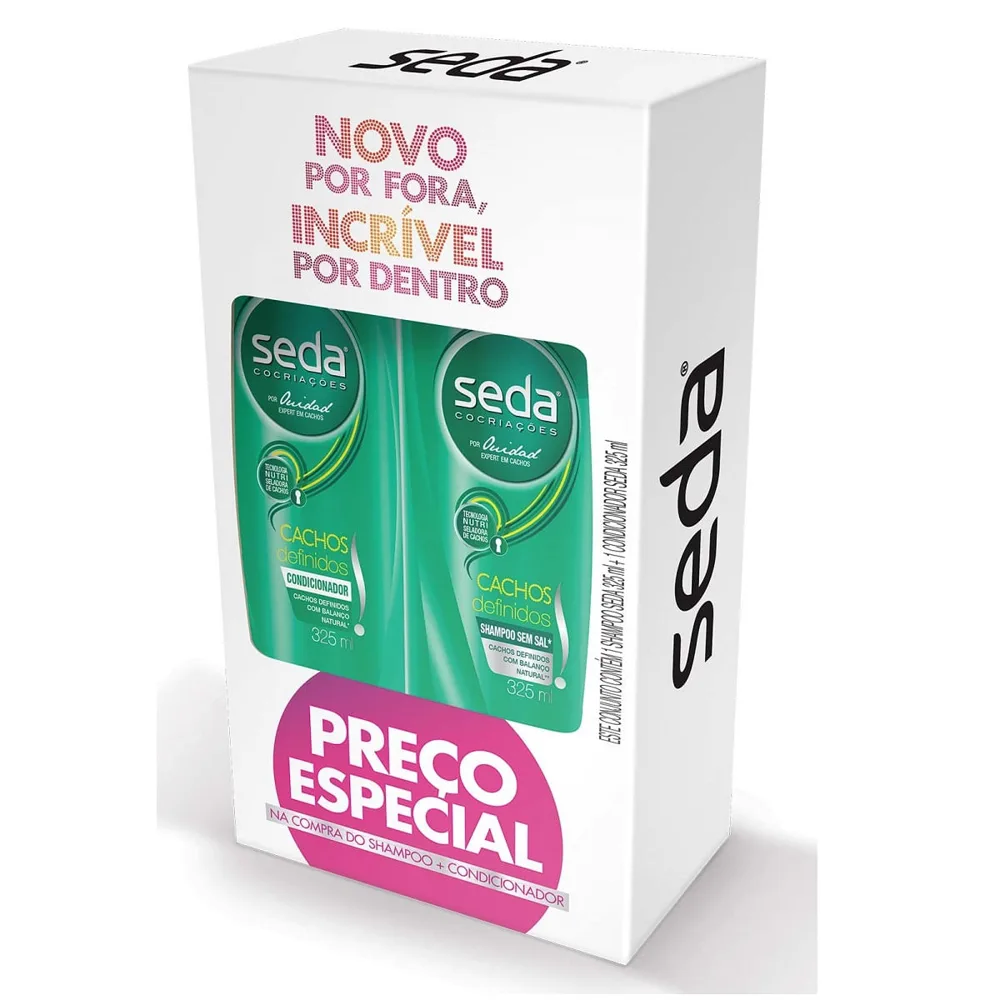 Shampoo + Condicionador Seda Cachos Definidos 325ml Preço Especial
