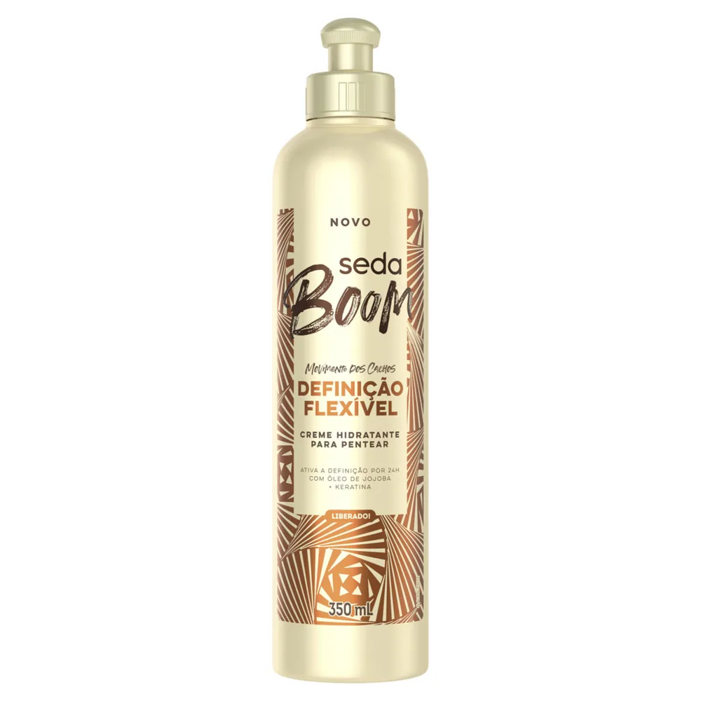 Creme Para Pentear Hidratante Seda Boom Com Óleo De Jojoba E Keratina Definição Flexível 350ml