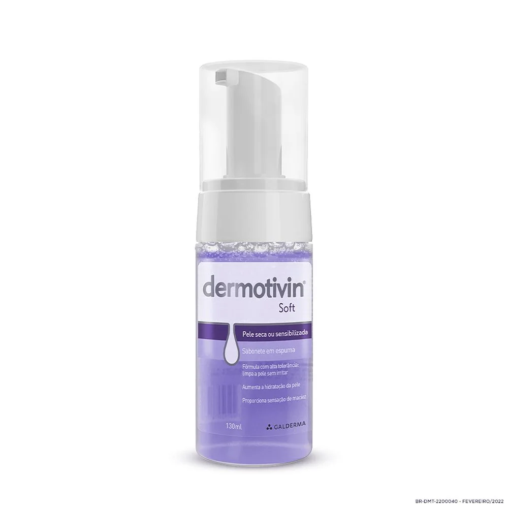 Sabonete em Espuma Facial Dermotivin Soft Peles Secas e Sensibilizadas 130ml