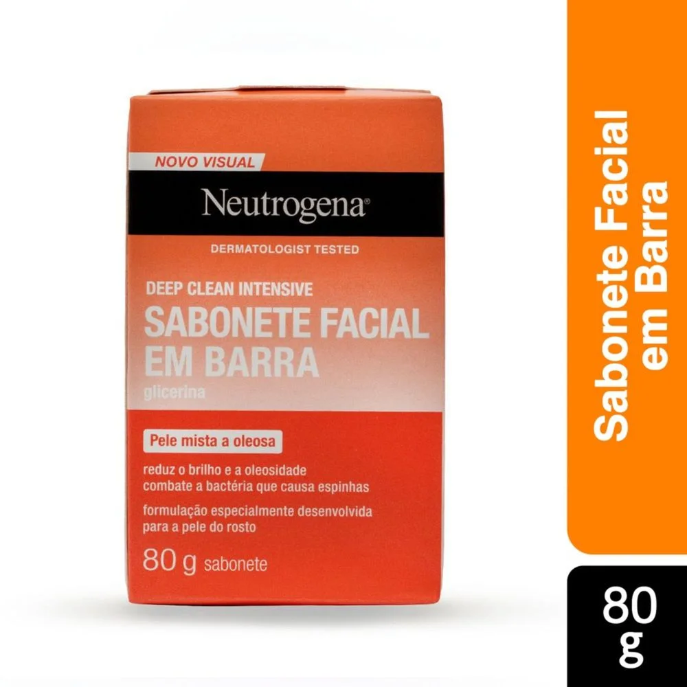 Sabonete em Barra Facial NeutrogenaDeep Clean 80g