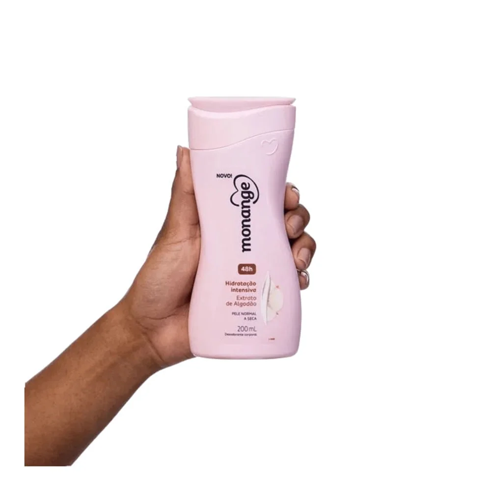 Loção Corporal Monange Hidratação Intensiva com Extrato de Algodão 200ml