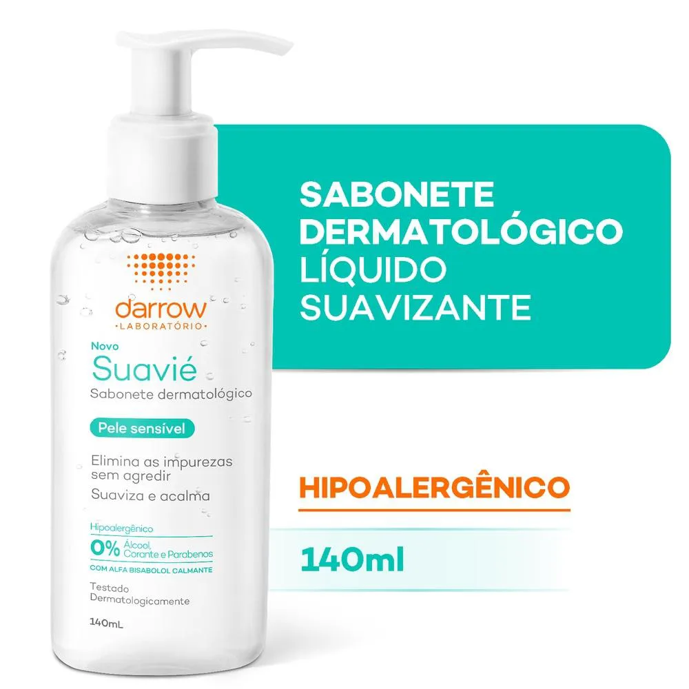 Sabonete Líquido Facial Darrow Suavié Pele Sensível 140ml